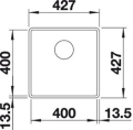 Blanco Subline 400-F anthrazit Silgranit PuraDur Einbauspüle flächenbündig 523475