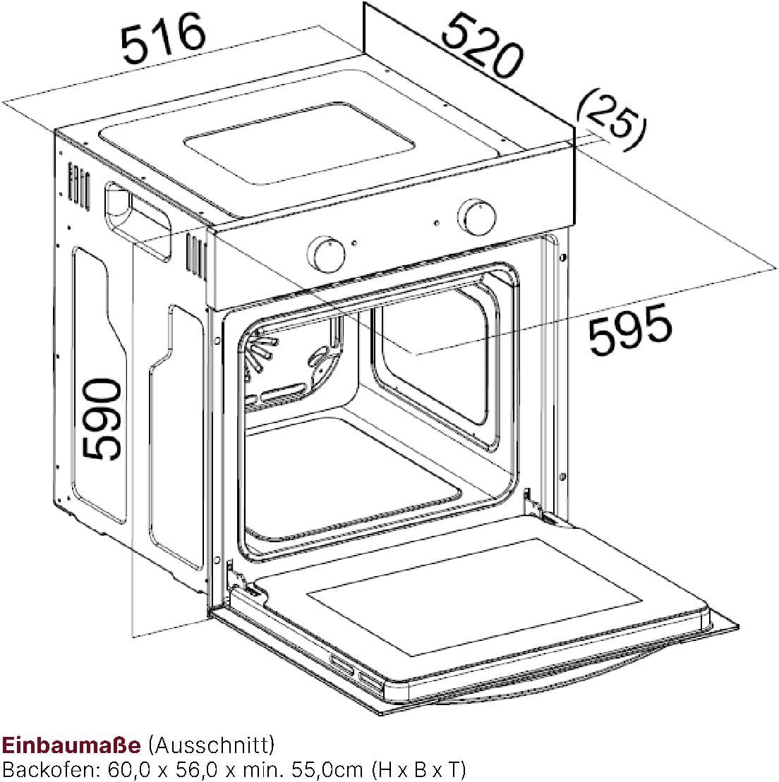 Bomann EBO 7908 IX Einbau-Backofen Edelstahl EEK:A