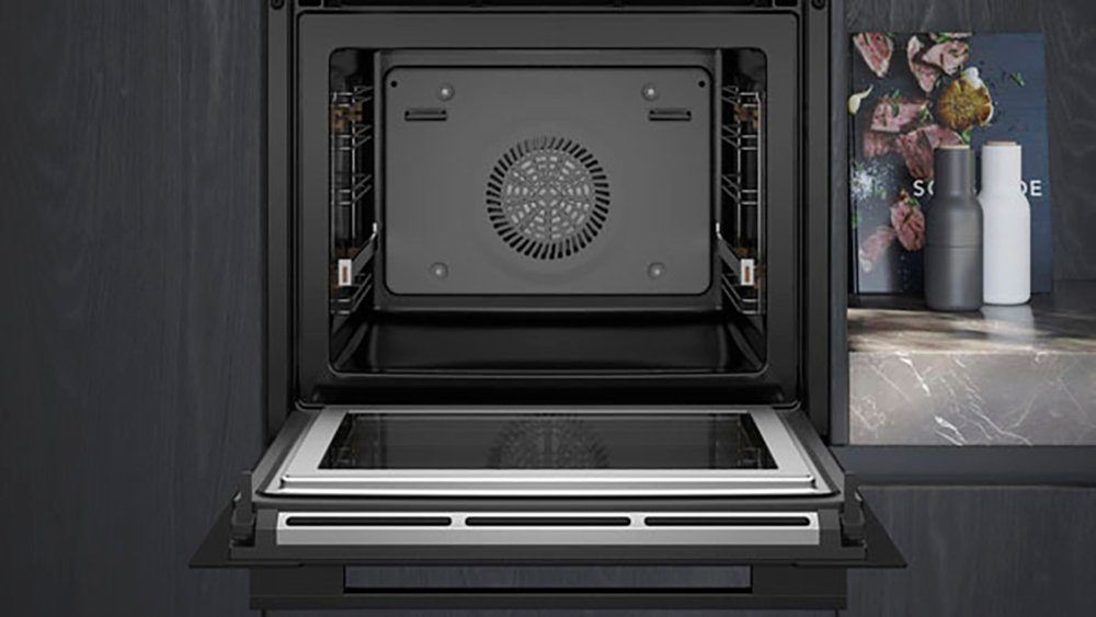 Siemens HM736GAB1 Einbau-Backofen mit Mikrowelle schwarz 