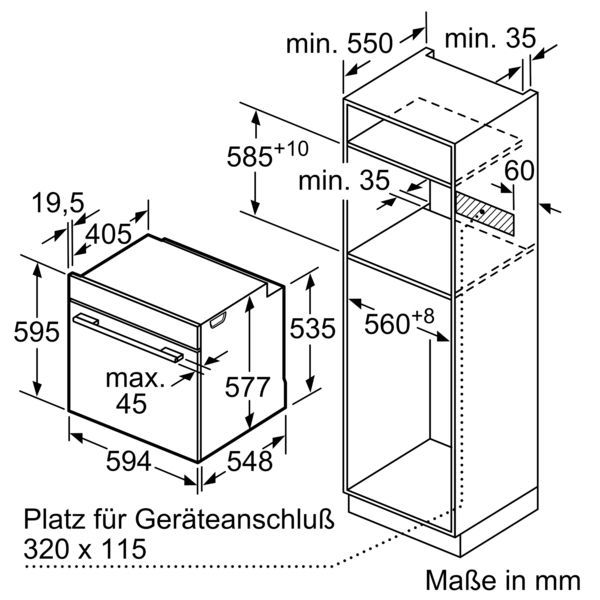 Siemens HM776G3W1 Einbau-Backbackofen mit Mikrowelle weiß 