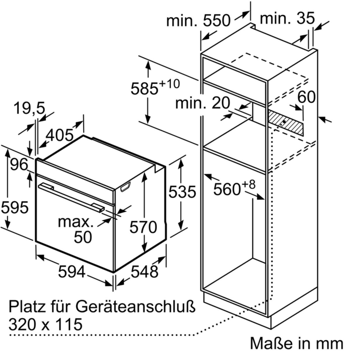 Siemens HR538ABS1 Einbau-Backofen mit Dampf Edelstahl EEK:A